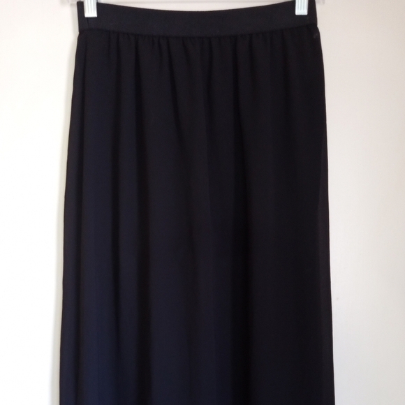 Tobi double spliced black mesh overlay maxi skirt in women's size small - Picture 7 of 11